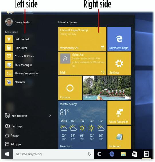 Customizing the Windows 10 Start Menu