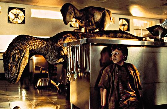 jurassic park kitchen scene lighting