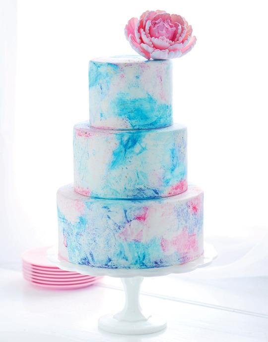 Marbled Fondant Cake...Simple Technique That Looks So Cool! - YouTube