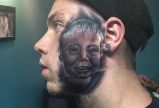 Aaron Carter has new face tattoo dedicated to girlfriend Melanie Martin
