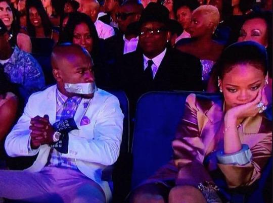 Rihanna Wore a Roll of Duct Tape as a Bracelet at the BET Awards 