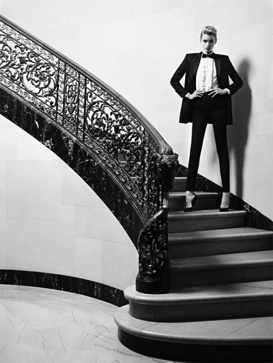 YSL models climbing those stairs like pros! (no one felt) 😅 #ysl #ysl