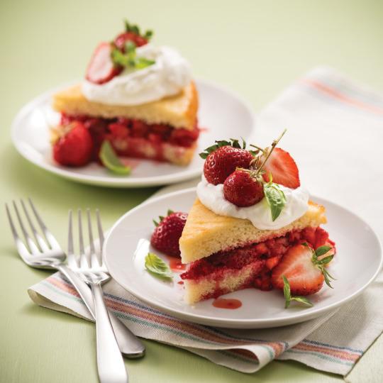 Cake of the Day: Strawberry Shortcut Cake with Basil Whipped Cream