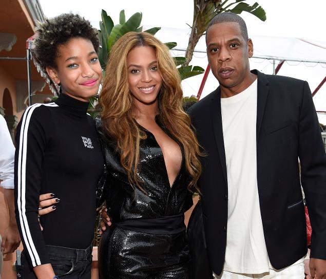 Willow Smith, Beyonce and Jay Z at the Roc Nation Pre-Grammy Brunch