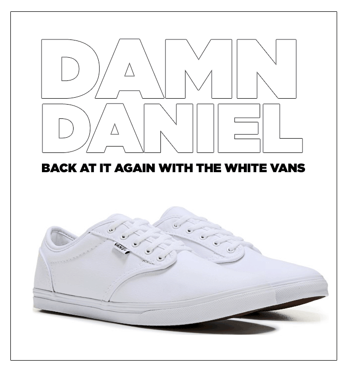 Brein buitenste Afbreken Damn Daniel's White Vans Are on eBay for $300,000