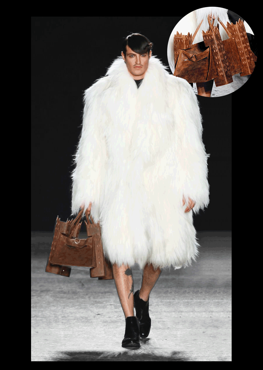 Models Carried Bags Fit for Royalty on the Helen Anthony Runway