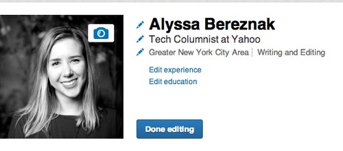 Alyssa Bereznak's LinkedIn profile