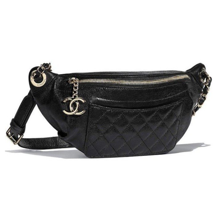 【二手】Chanel A57832 Chanel Bi Quilted Waist Bag 小牛皮鍊帶腰包 胸包