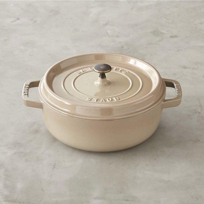 Staub 亞麻色 淺鍋 鑄鐵鍋 26cm 全新絕版品