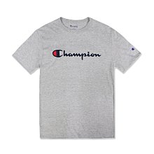 【Champion】【零碼S】Cp男短藍小字LOGO灰 F07190903-08