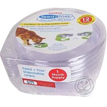 【🐱🐶培菓寵物48H出貨🐰🐹】犬貓用可換洗塑膠透明碗6入*2 L號 特價370元