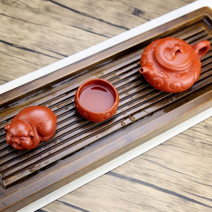 紫砂茶寵豬擺件 名家陳洪軍全手工福氣豬 生肖豬創意茶盤茶玩可養