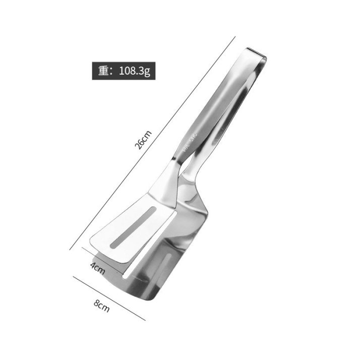 主廚專業用煎牛排、煎魚夾，一體式無縫成型，堅固耐用不易變形 穩穩夾住美食 濾水濾油