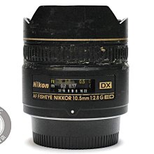 【台南橙市競標品】Nikon Fisheye 10.5mm f2.8 G ED DX 當暇疵品 料件品 #86326