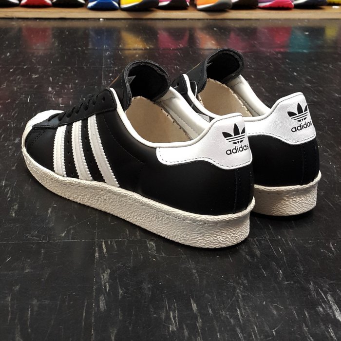 adidas SUPERSTAR 80s 金標貝殼頭黑色黑白奶油底薄鞋舌復古皮革真皮