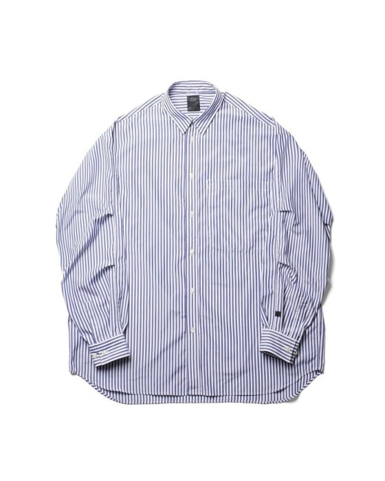 100原廠％DAIWA PIER39 21AW TECH REGULAR COLLAR SHIRTS條紋襯衫