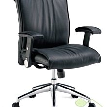 [家事達] 台灣OA-319-5 中型頂級黑皮面辦公椅 特價 電腦椅