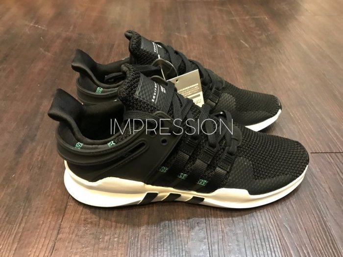 【IMPRESSION】ADIDAS EQT SUPPORT ADV 黑白 綠線 基本款 男 CQ3006 現貨