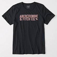 Maple麋鹿小舖 Abercrombie&Fitch ＊AF 深藍色印花字母麋鹿短T ＊ ( 現貨M號 )