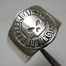 【timekeeper】 美國製Harley Davidson哈雷機車925純銀戒指(寬版)(免運)