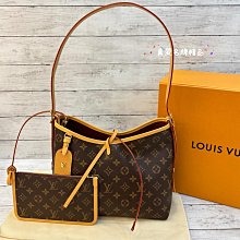 《真愛名牌精品》LV M46203 CarryAll PM 老花肩背包 附小包(小款) *全新*代購