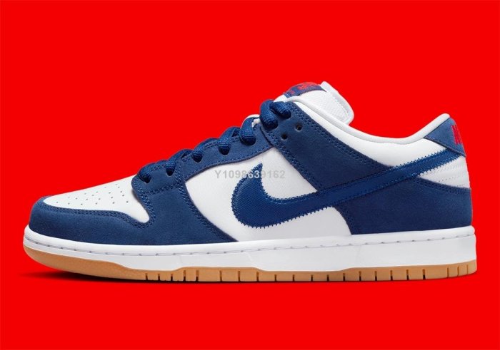 代購】Nike SB Dunk Low LA Dodgers 藍白焦糖底泡泡糖低幫休閒滑板鞋