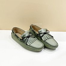 遠麗精品(板橋店)S0761 Tods 豆沙綠牛皮樂福豆豆男鞋