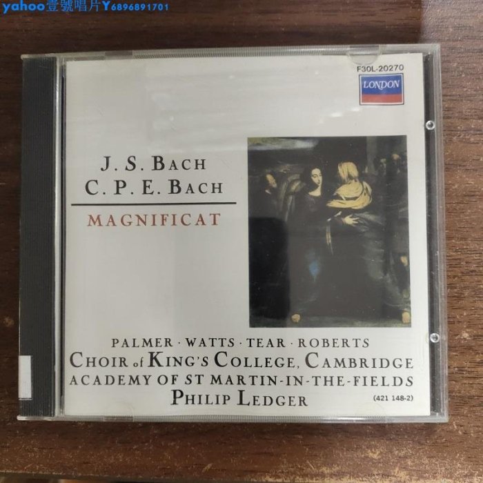 巴赫 C.P.E Bach Magnificat Ledger 日版拆封 無ifpi 古典CD一Yahoo壹號唱片