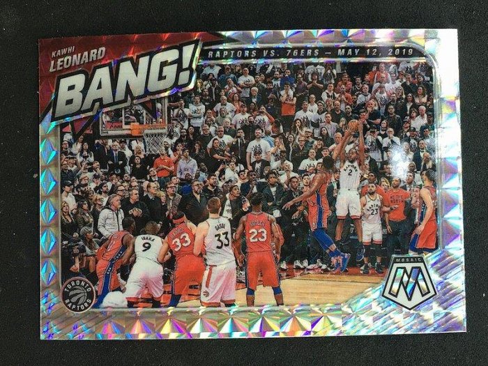 眾誠優品 NBA球星卡 2019-20 mosaic 猛龍隊 萊昂納德 bang 絕殺 銀折YH1206 QK1205