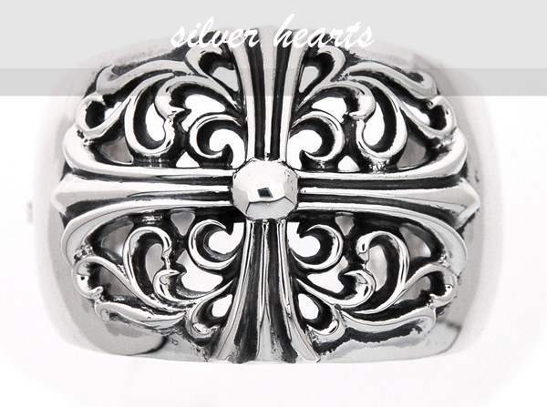 【SILVER HEARTS】Goro's Chrome Hearts 克羅心 Wide Cuff 十字花紋純銀手環手鍊