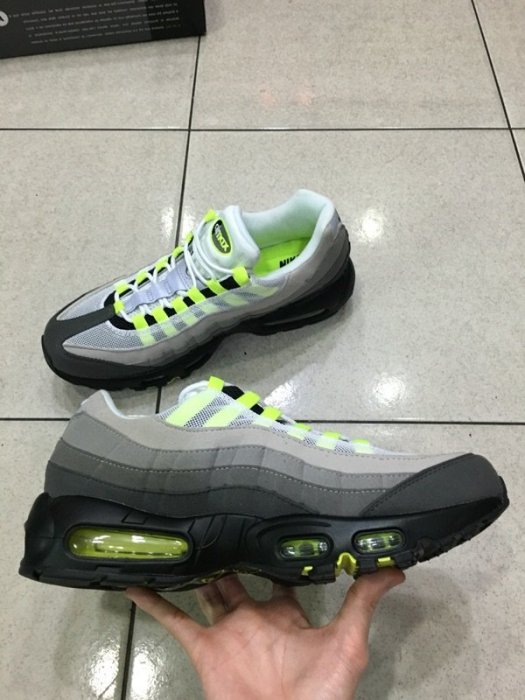 Nike Air Max 95 OG NEON  灰 銀光綠 3M 男 554970-071 休閒 潮流 慢跑鞋