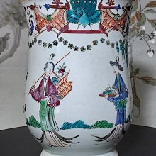 大清王朝 乾隆年間燒製 外銷瓷  粉彩 大馬克杯