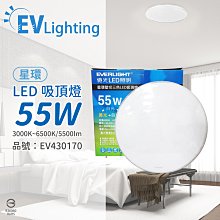 [喜萬年] EVERLIGHT億光 LED 星環 55W 壁切三色調色 全電壓 吸頂燈_EV430170