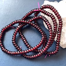 僅此一波-酒紅 紅石榴石4.7-5.2mm（單圈）盤珠墊片隔珠手鍊DIY串珠手做項鍊-點點水晶品-結緣價