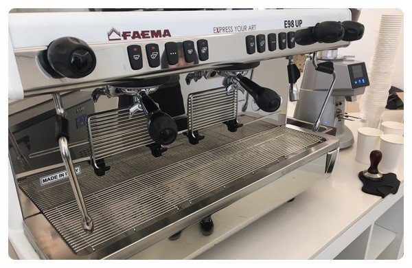 【田馨咖啡】FAEMA E98 UP 高杯版 半自動 雙孔義式咖啡機 營業用 / 單機 / 咖啡機 (現貨白色、黑色)