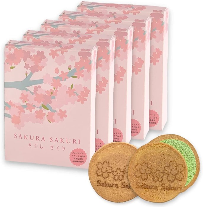 日本 SAKURA SAKURI 抹茶法蘭酥 5盒 送禮 櫻花 可愛 抹茶 法蘭酥 高級抹茶 ❤JP