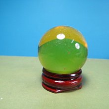 【競標網】天然漂亮火山(黃色)琉璃球35mm2個(贈座)(回饋價便宜賣)限量10組(賣完恢復原價250元)