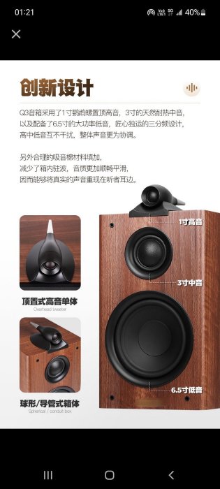 大禾音響 BAIKAL RS-603 三音路Hi-Fi書架喇叭、造型喇叭