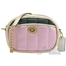 【茱麗葉精品】全新精品 COACH 專櫃商品 C6619 金屬撞色絎縫迷你圓餅相機包.金邊 現貨