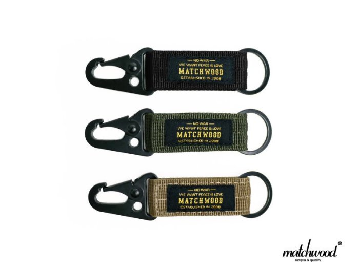 【Matchwood直營】Matchwood Military KeyHolder 軍用勾扣鑰匙圈 黑色款 腰間穿搭配件