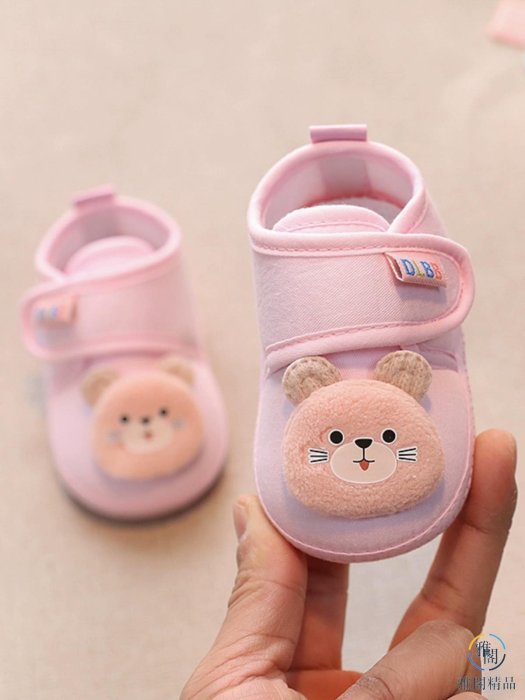 春秋嬰兒鞋寶寶步前鞋學步鞋不掉牛筋底布鞋4-6-8-10-12個月防掉.