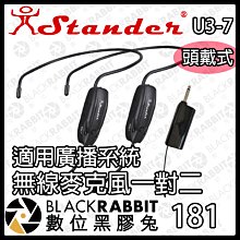 數位黑膠兔【 Stander 江楠 U3-7 頭戴式 擴音無線麥克風 一對二 】 教學 頭戴式 演講