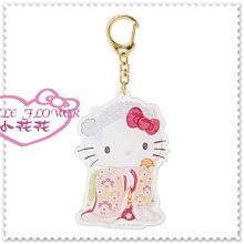 小花花日本精品♥ Hello Kitty 日本製  壓克力 鎖圈 鑰匙圈 站姿和服歌舞伎58864500