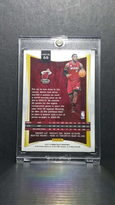 2012-13 Panini Select #66 Lebron James