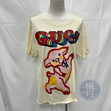 【一元起標 04/24】GUCCI 古馳 米小豬刺繡短袖T 精品衣服 可愛 精品  衣服 刺繡