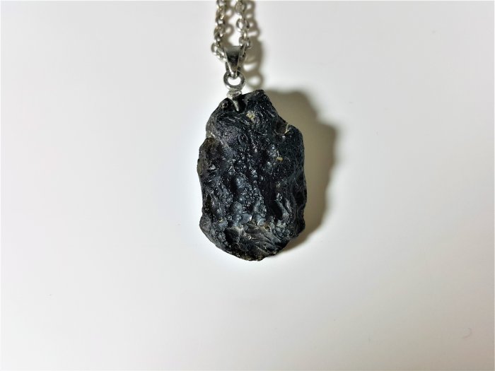 [銀九藝] 早期 天然 捷克隕石 項墬 項鍊 (2)