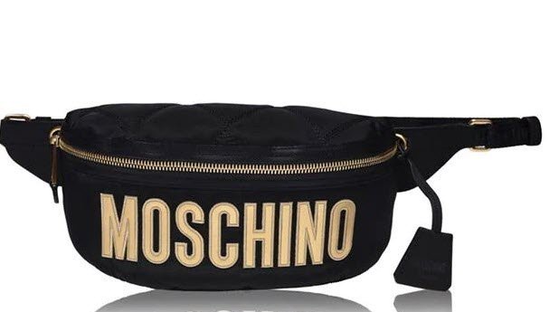 〔英倫空運小鋪〕*超值折扣特區 歐洲代購 5折 Moschino 主線 菱格紋 腰包 斜背包 中性款 (有檔期)