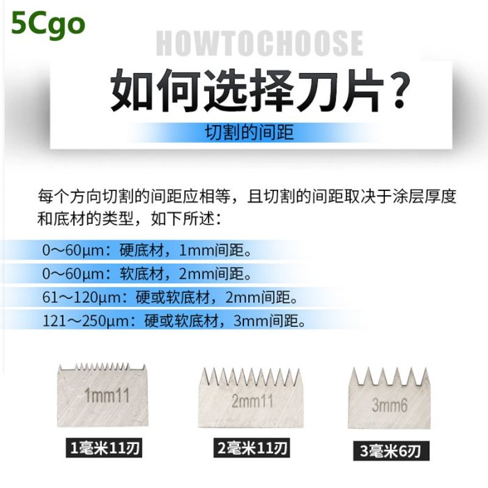 5Cgo【批發】QFH-A百格刀套裝劃格器刀片漆膜附著力測試儀油漆百格測試刀1-3mm t40260811358