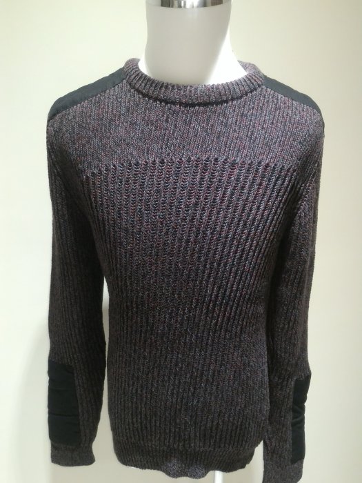 全新品 英國品牌Topman 圓領深紫色針織毛衣衫 編織毛衣衫 長袖 XS號 100%純棉