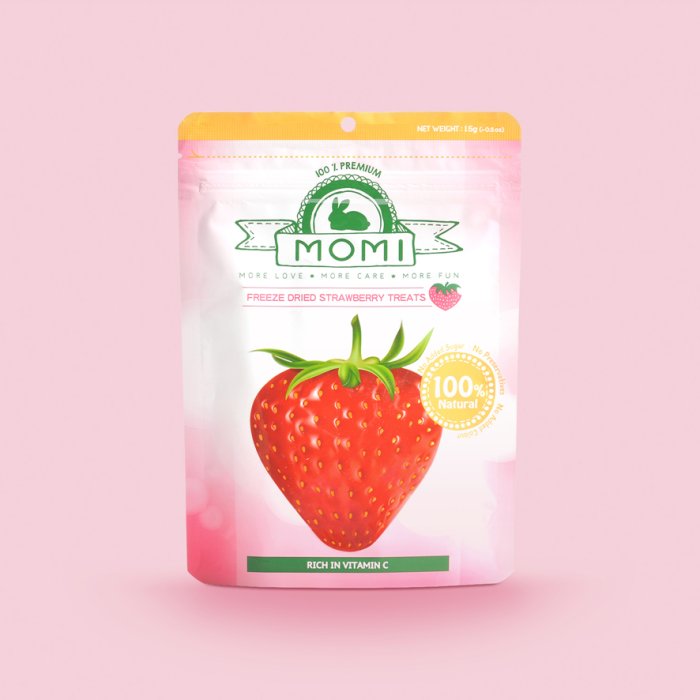 SNOW的家【訂購】 美國摩米 MOMI 特級凍乾草莓小食15g 100%天然無添加 兔零食 (13920024